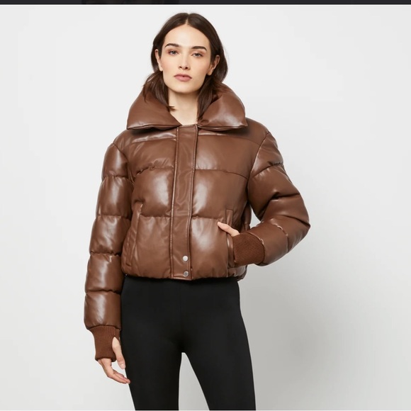 BCBGMaxAzria Jackets & Coats Bcbg Maxazria Vegan Leather Puffer